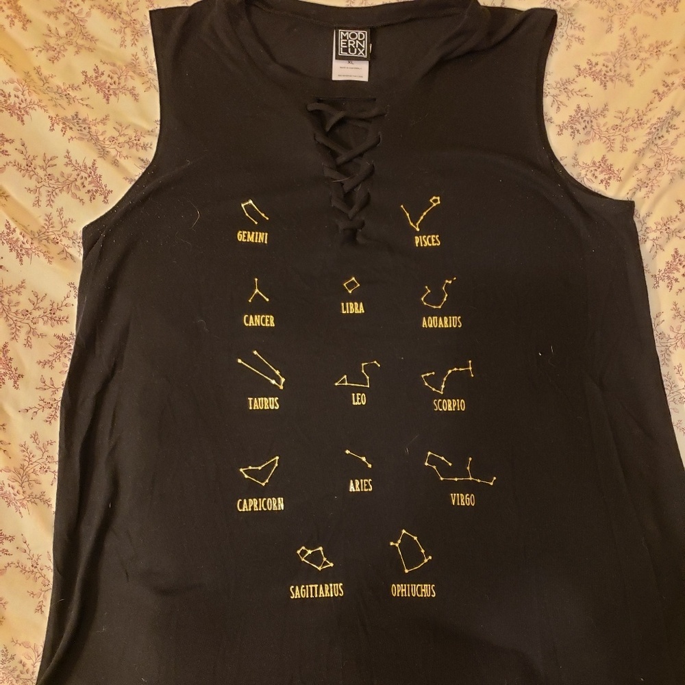 Astrology sign muscle tank